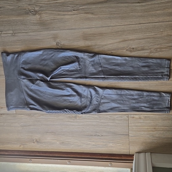 SPANX Metallic Grey Moto Leggings - Picture 8 of 10